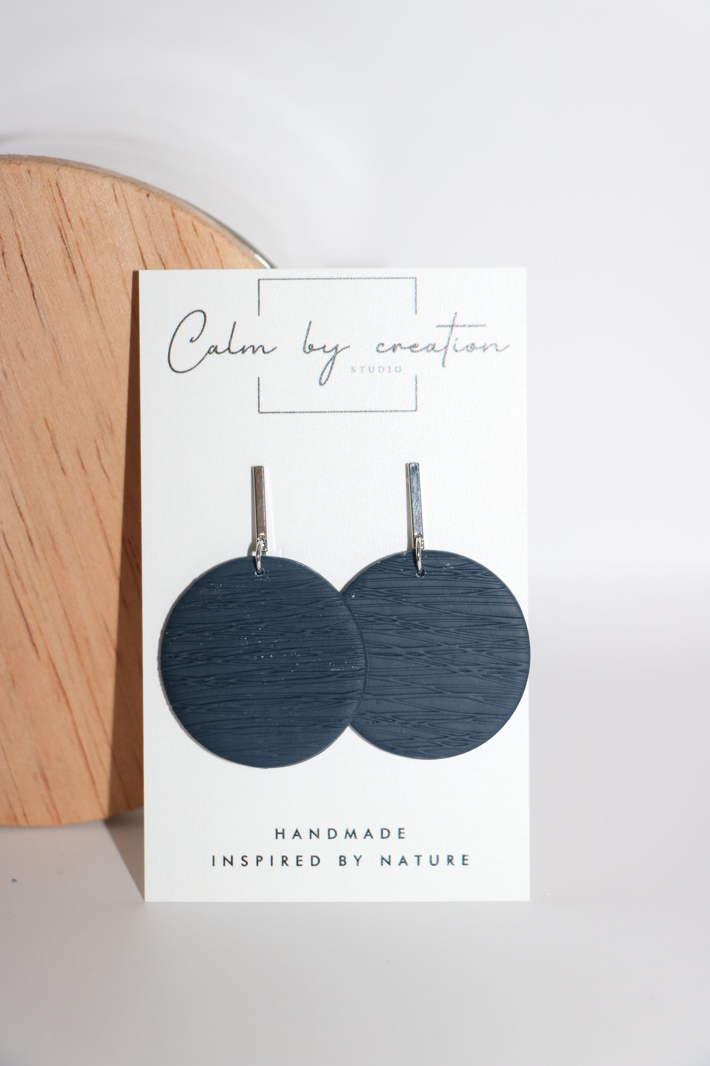 GRASSLANDS | Rectangle Stud with Large Round Statement Earrings