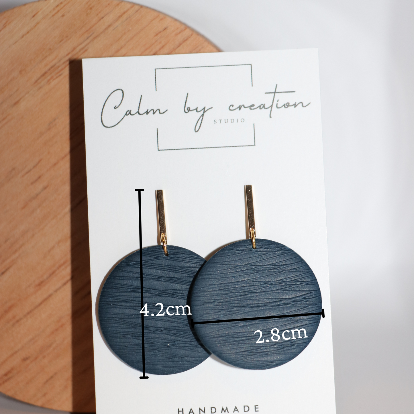 GRASSLANDS | Rectangle Stud with Large Round Statement Earrings