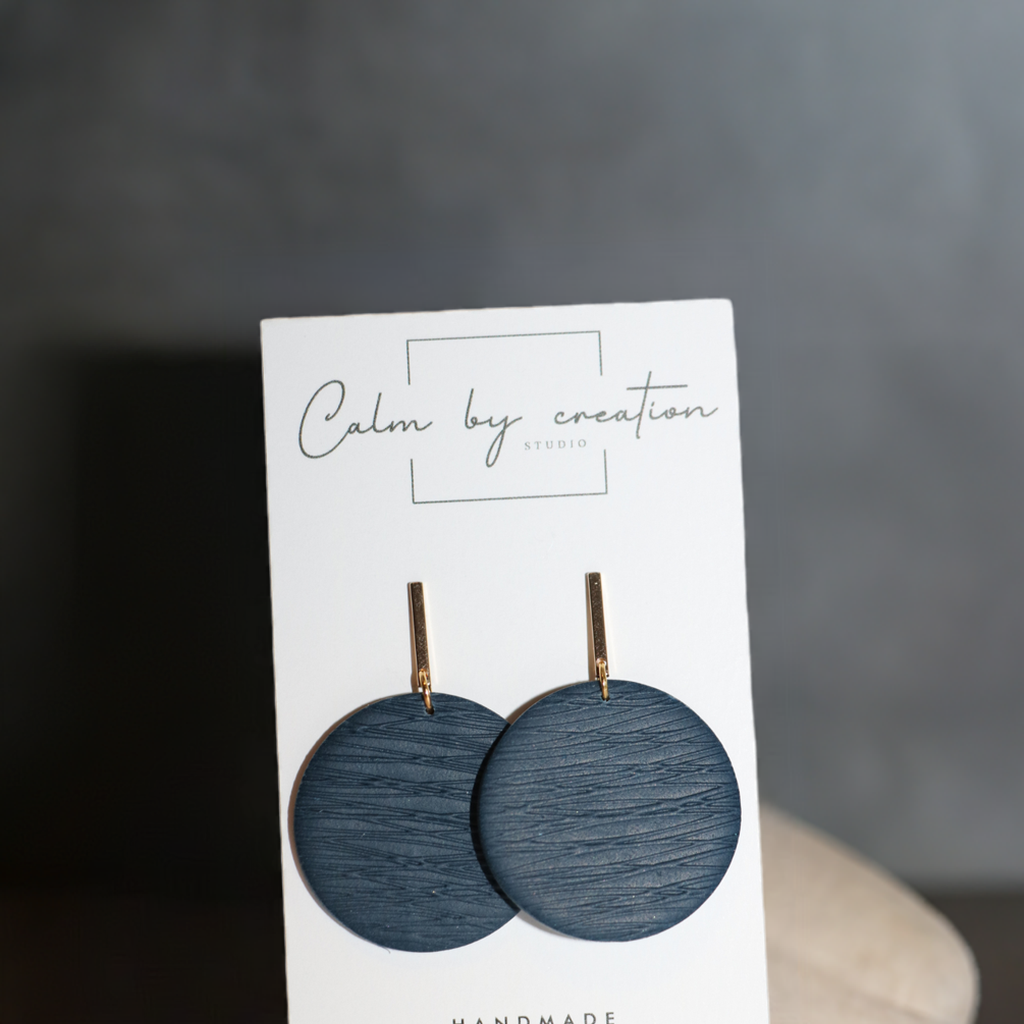 GRASSLANDS | Rectangle Stud with Large Round Statement Earrings
